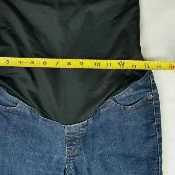 Loft Sz 2M Maternity Blue Denim Jeans Cotton Blend - Picture 2 of 12